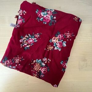Floral Red Scarf/Shawl (large)